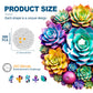 Wooden Jigsaw Puzzles for mature-themeds and Kids  Succulent Plants 200 Piece Unique Shaped Puzzle  Family Game and Creative Wooden Puzzle Gift  Wall Art Decor  11 x 11 Inch