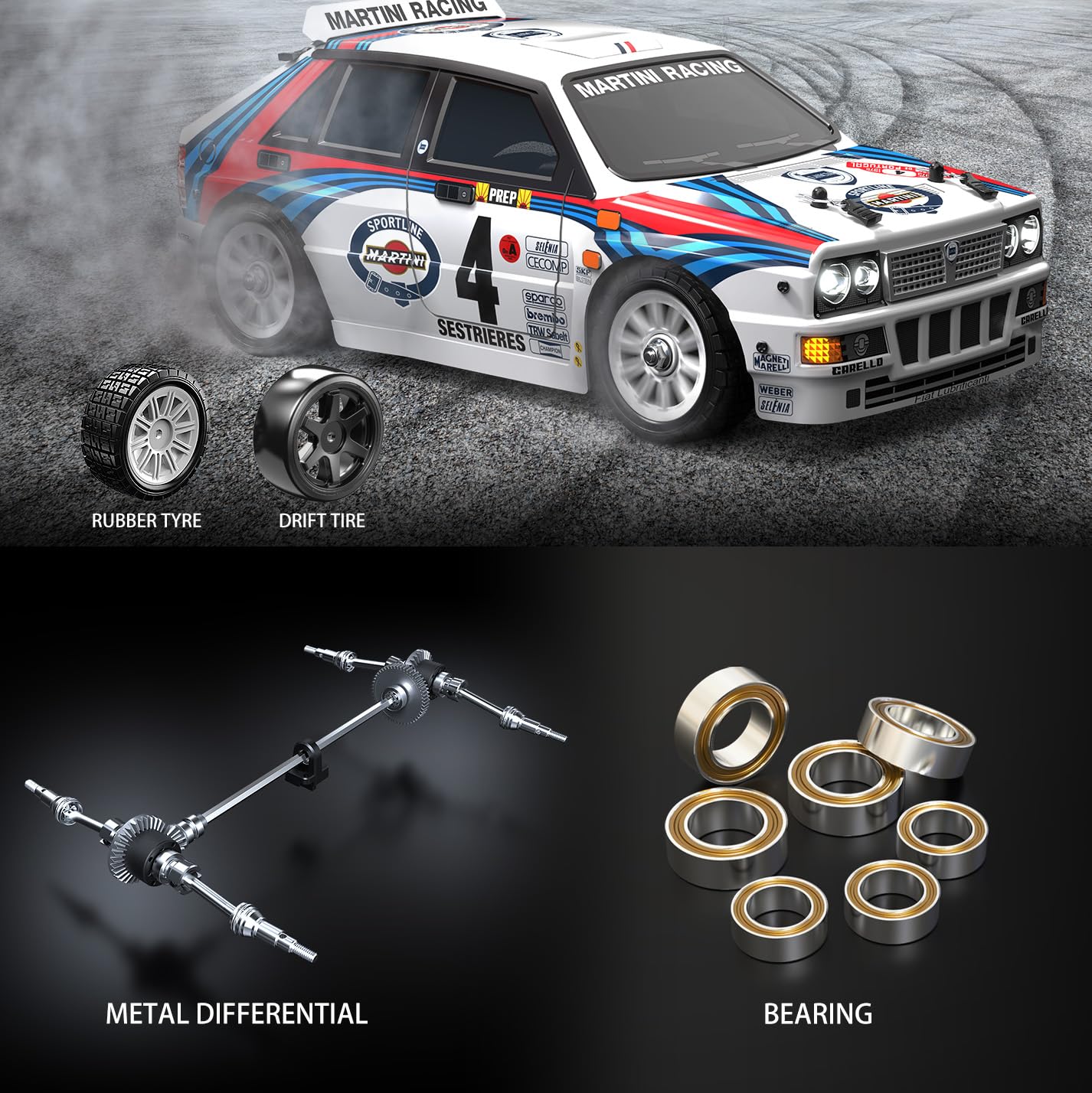 Fenamx 14302 Hyper 4WD Brushless RC Car - All-Road Drift Car, 1/14 Scale, High Speed, Plastic Construction, 2.4G Control,