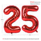 40 In Red Number Balloons Helium Foil Mylar Balloon Birthday Party Banquet Decoration Digital 25