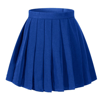 Beautifulfashionlife Girl`S High School Uniform Navy Blue Short Sailor Skirts (Xs,Light Blue)