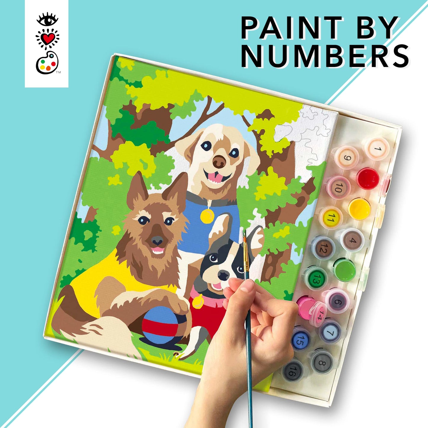 Bright Stripes Paint by Numbers Kit for Kids: Easy to Follow Paint by Numbers Canvas with Frame Kids Paint Kit (Paint by Numbers