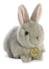 Aurora® Miyoni® Angora Bunny Stuffed Animal - Grey 7.5" - Realistic Detail - Polyester