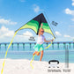 SYNCFUN Large Delta Kite Gradient Green- Easy to Fly for Kids and Adults, Beach Kite with 328 ft String for Outdoor Games and Ac