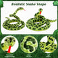 Gdzrdflh Giant Stuffed Snake, Lifelike Plush Snake, Cute Stuffed Animal For Birthday Present Or Party Prank (Cute Green)
