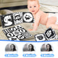 Kuango Newborn Toys Black And White Baby Toys 0-3 Months High Contrast Baby Toys For Newborn - High Contrast Baby Soft Book Infant Tummy Time Toys Crinkle Sensory Toys For Brain Development