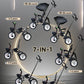 RIDYEE 7-in-1 Folding Toddler Tricycle, Dual Brakes, Adjustable Handle, Rubber Tires, Black, 42.52"x20.28"x42.52" for Ages