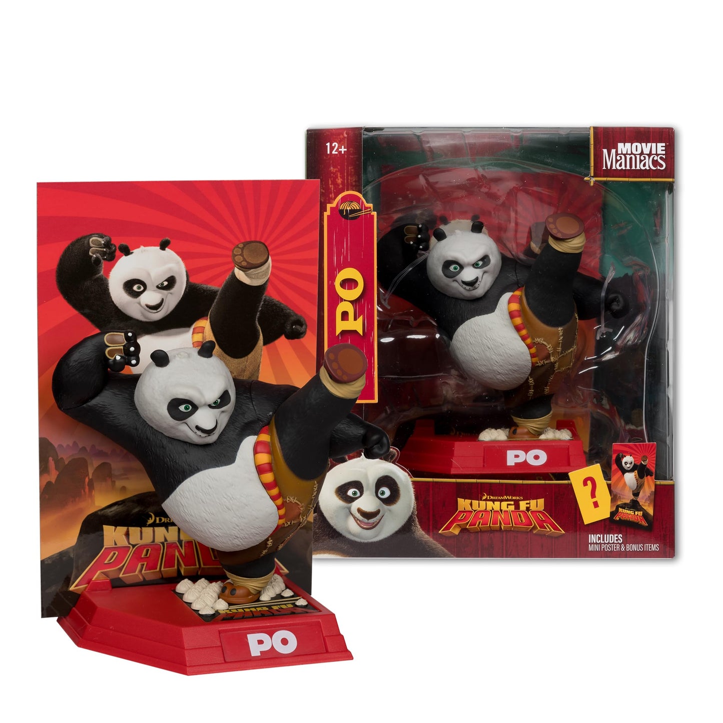 McFarlane Toys Po (Kung Fu Panda) 6in Posed Figure - Multicolor Plastic, Model 14081