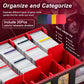 Timovo Mtg Deck Box, Magnetic Trading Card Storage Case Holds 3000+ Sleeveless Cards With 20 Colorful Dividers & 4Pcs Card Suppo