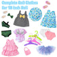 Zecckige 18 Inch Doll Clothes And Accessories For American 18 Inch Dolls Girl Clothing Gift, 18Pcs Complete Set Clothing With Ou