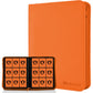 Trading Card Binder 9 Pocket  360 Pockets Trading Card Holder Book  enhanced PU Cover Zip Folder Binder  Side Loading Carrying Case Binder Album for TCG  MTG Sports Cards  Game Cards (Orange-1)