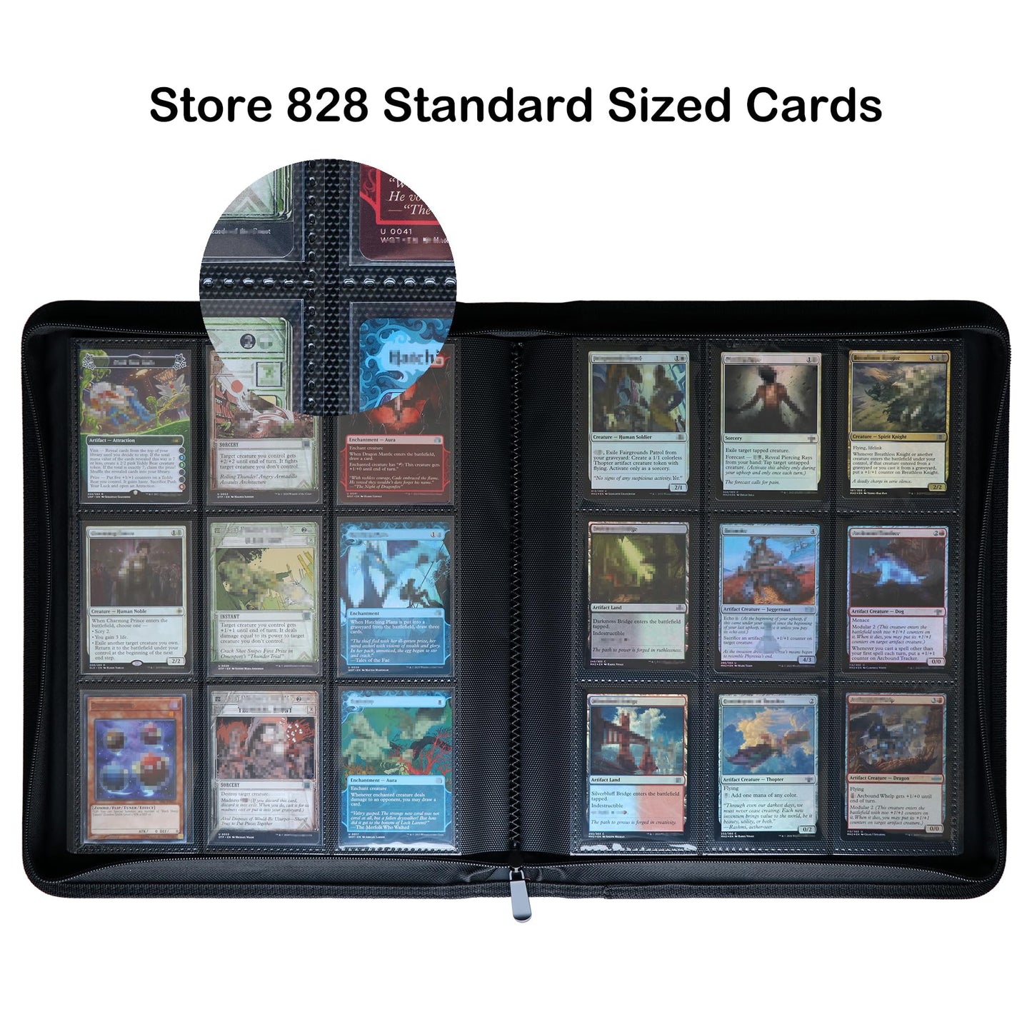 Rayvol enhanced 9-Pocket Card Binder - Fits 828 Trading Cards  Side Loading Ringless Card Collection Album for TCG and Sports Cards -Violet