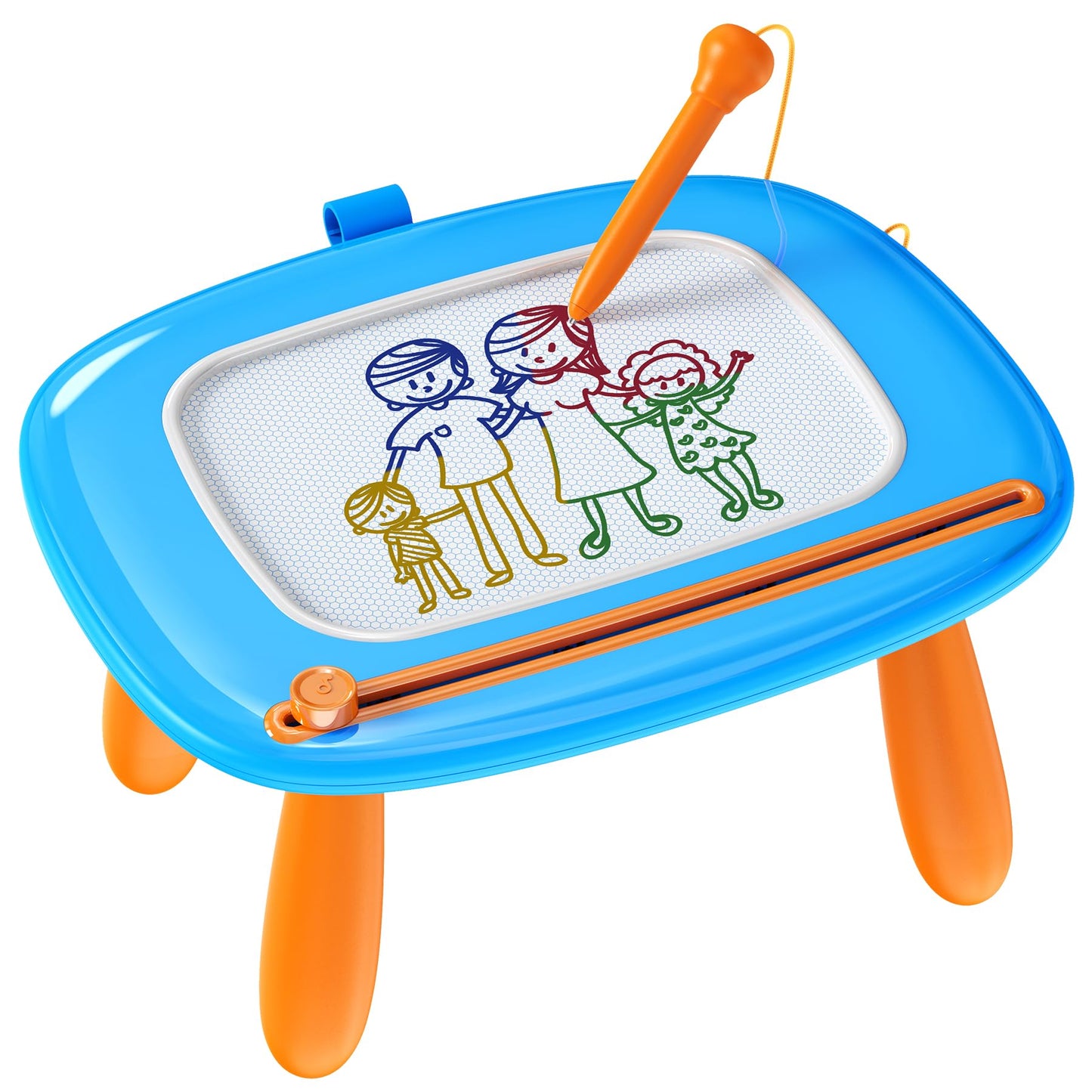 Smasiagon Magnetic Drawing Board for Toddlers, Blue, 10"W x 9.8"H, ABS, Early Learning Doodle Pad, Gifts for 1-3 Year Olds