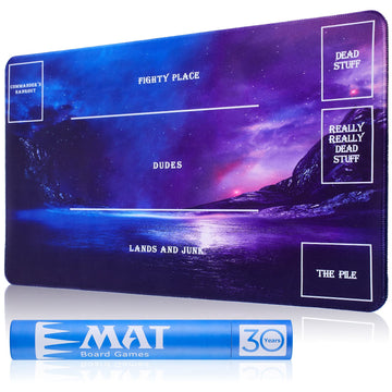Biouai Playmat For Mtg Magic The Gathering - Stitched Play Mat With Tube Case For Mtg Card Game Playing(Starry Zones)