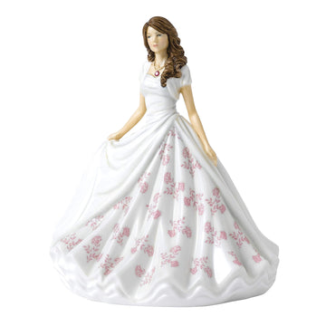 Royal Doulton Birthstone Petites October, Tourmaline Hn 5906 Figurine Collectible, 7', Pink