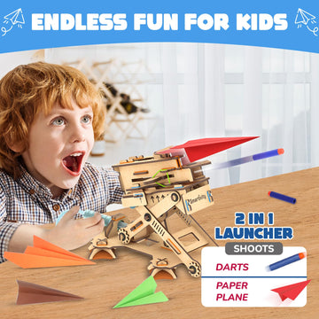 Smartivity 2in1 Hydraulic Airplanes & Darts Launcher STEM Toy for Kids 6-14 | DIY Science Kit & Engineering Game for Boys & Girls