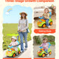 VEVOR Ride On Push Car, Push Car for Toddler 19 to 36 Months, Around Buggy with Guardrails, Handle & Under-seat Storage, 55 lbs