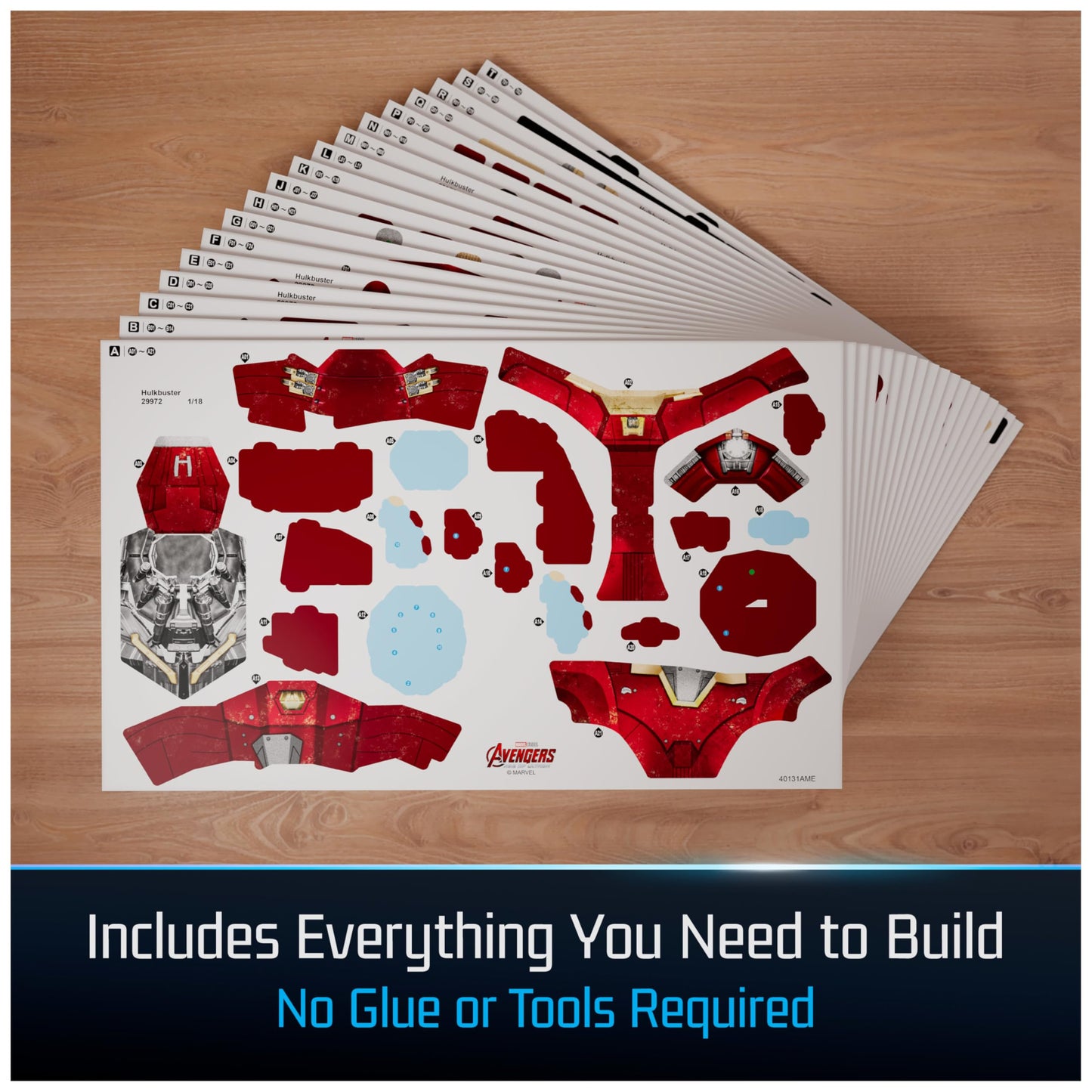 4D Build  Marvel Hulkbuster 3D Model Kit with LED Lights  Innovation Series  Marvel Collectibles & Desk D?cor  mature-themed Puzzle  Building Toys  3D Puzzles for mature-themeds & Teens  348 Pieces  for Ages 12 & Up