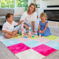 Large 16 Piece Carpet Squares Puzzle Mat - Plush Interlocking Carpet Tiles  Foam Floor Tiles for Baby Mat for Floor - Kids Play Mat Anti Slip Jigsaw Flooring Playmat Like Playroom Rug