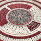 House of Cribbage 10" Round Cribbage Board - Maple/Bloodwood, 4 Tracks, Push Drawer, Maroon
