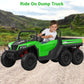Garvee 24V 4WD 6-Wheel Electric Ride On Dump Truck with Remote Control  2 Seater Kids Dump Truck Toy for Big Kids Ages 3+  Includes Interactive Shovel  Dump Bed  LED Lights & Music Player