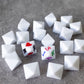 20 pcs D8 White Blank dice 21mm for Board Games, Teaching and DIY