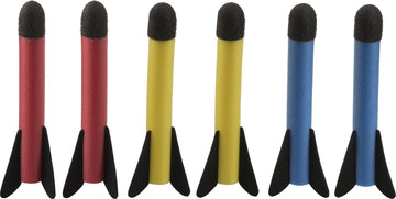 Play22 Toy Rocket Launcher For Kids Shoots Up To 100+ Feet - Play Launch Rocket Includes 6 Foam Rockets, 3 Colors - Best Birthday Gift For Boys And Girls Fun Outdoor Toys For Kids Age 3+ Years