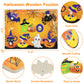 2Pcs Halloween Wooden Peg Puzzles, Halloween Toys For Toddlers Educational Puzzle Kids Halloween Party Favors Halloween Basket S