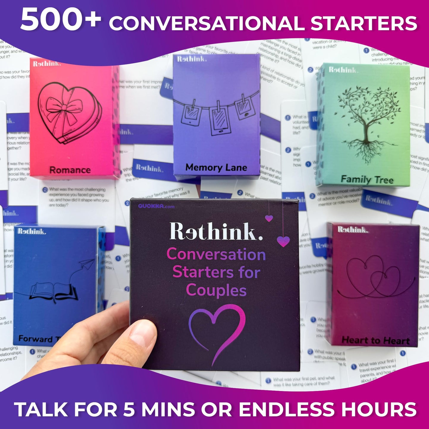 Quokka Conversation Cards Game - Couples Edition | Premium Version | Relationship Connection - Great Board Game For Married Husband & Wife