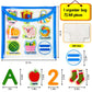 PENGFULL Felt Learning Letters,Learning Numbers,75 Felt Board Pieces for Felt Flannel Board,Alphabet ABC Learning for Toddlers f