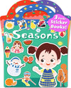 Walenced Reusable Sticker Book for Toddlers, Vinyl Stickers for Kids 1-4 Years, Multi-Color, Model FR-888, Perfect Travel Activity