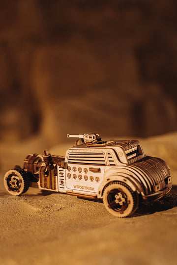 Wood Trick Apocalyptic Car 3D Wooden Puzzles For Adults And Kids To Build - Rides Up To 26 Feet - Wooden Model Car Kits To Build For Adults