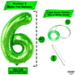 Katchon, Giant Light Green Number 6 Balloon - 40 Inch | 6Th Birthday Balloon For 6Th Birthday Decorations | 6 Balloons For Birthday | Six Balloon Number | 6 Year Old Balloon For 6 Year Decorations