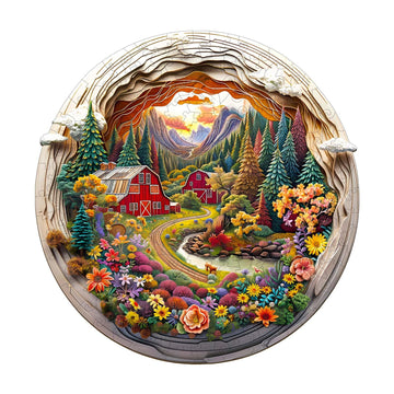 Wooden Puzzles for mature-themeds  3D Vision Effect-3D Farm Wood Puzzles mature-themed  Unique Animal Shaped Wooden Jigsaw Puzzle  Christmas Birthday Gifts for Puzzle Lovers  Family and Friends(S-8.5 * 8.3in 100pcs)