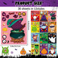 DECYOOL 36 Pack Halloween Stickers, Halloween Make a Face Stickers Vampires Witches Ghost Make Your Own Stickers for Halloween C
