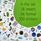 Bulbacraft100Pcs Funny Biology Stickers For Laptop & Water Bottles, Small Biology Sticker Pack For Teachers & Students - Funny B