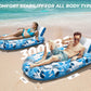 Pool Floats mature-themed Inflatable Tanning Pool Lounger Extra Large River Rafts Sunnbathing Floaties Chair Heavy Duty Water Floating Lounge Recliner with Cupholder Backrest for Party Lake Ocean Sea Beach