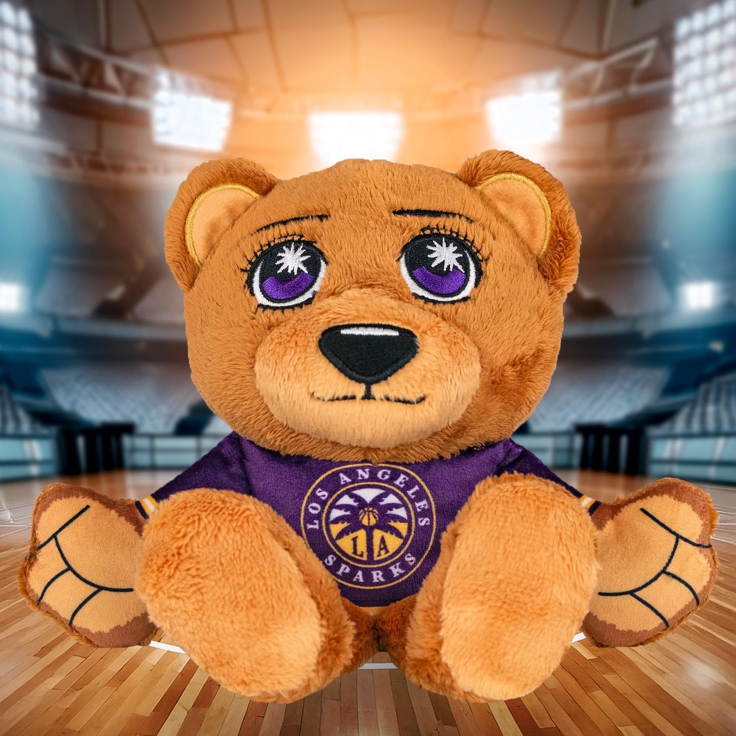 Bleacher Creatures Los Angeles Sparks 8'' Wnba Kuricha Plush Bear - Soft Chibi Plush