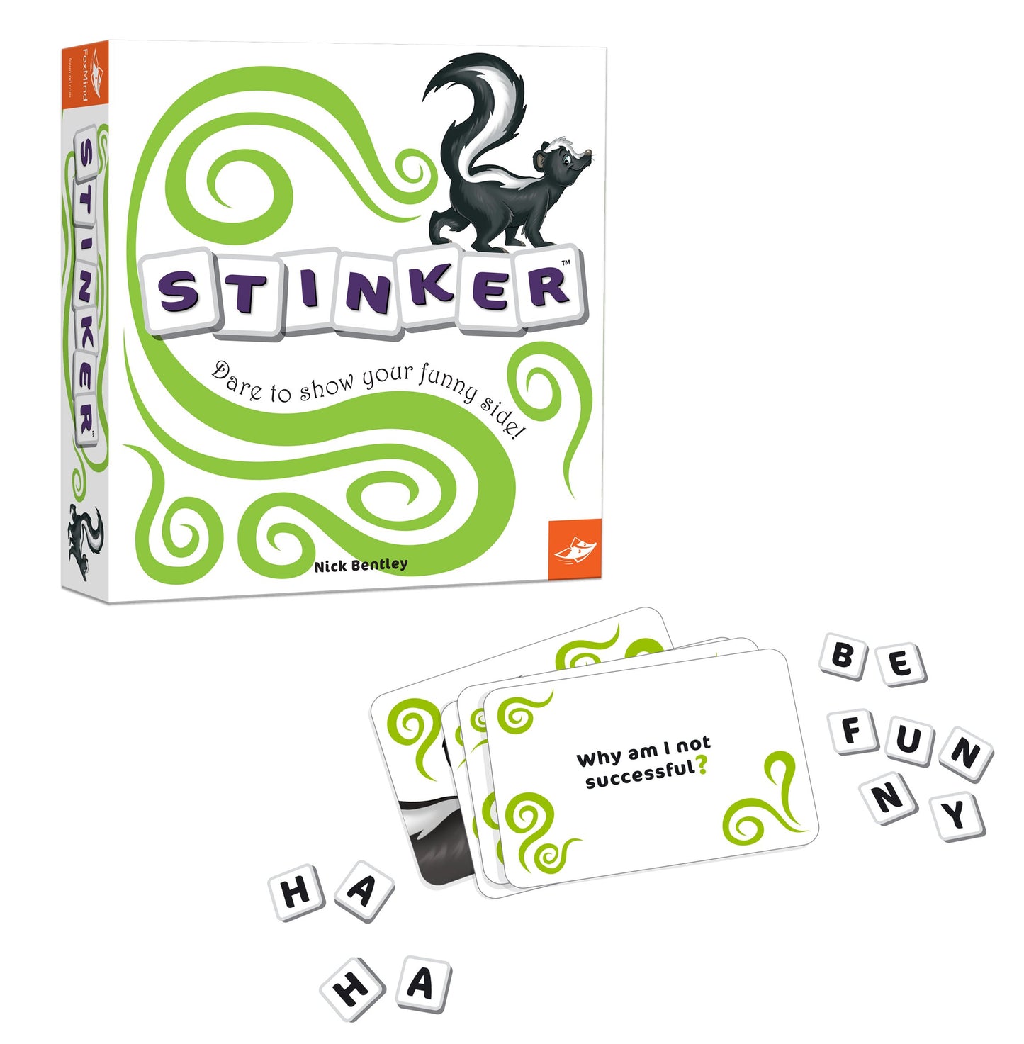 Foxmind Games: Stinker, Word Game, Party Game Where The Goal Is Laughter, 200 Hilarious Questions, For 3 To 6 Players, Ages 10 And Up