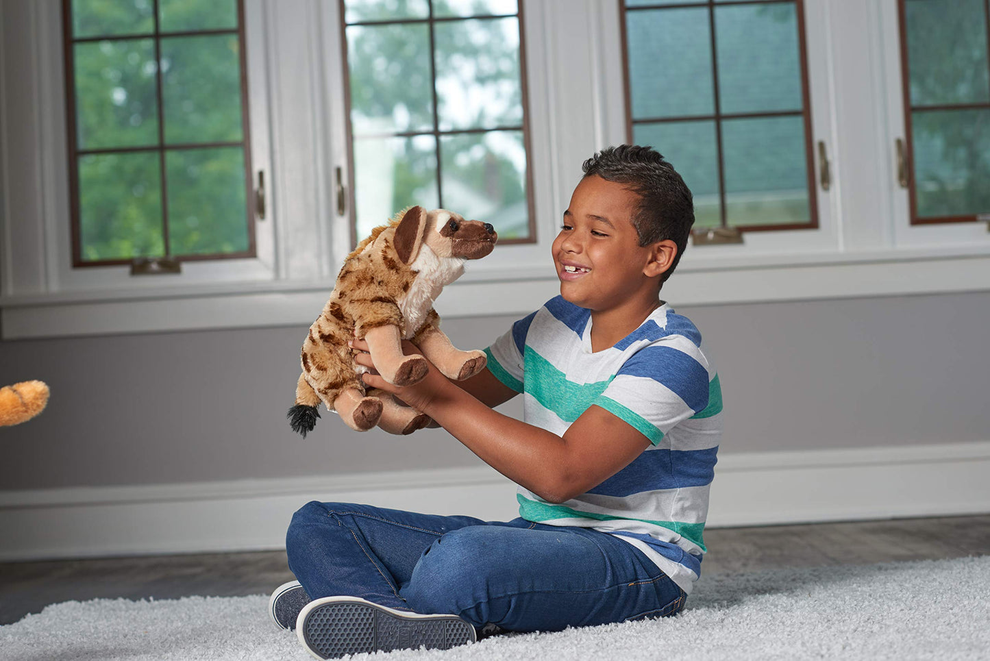 WILD REPUBLIC Hyena Plush Stuffed Animal Toy, 12" Multicolor Cuddlekins, Soft Plush Material