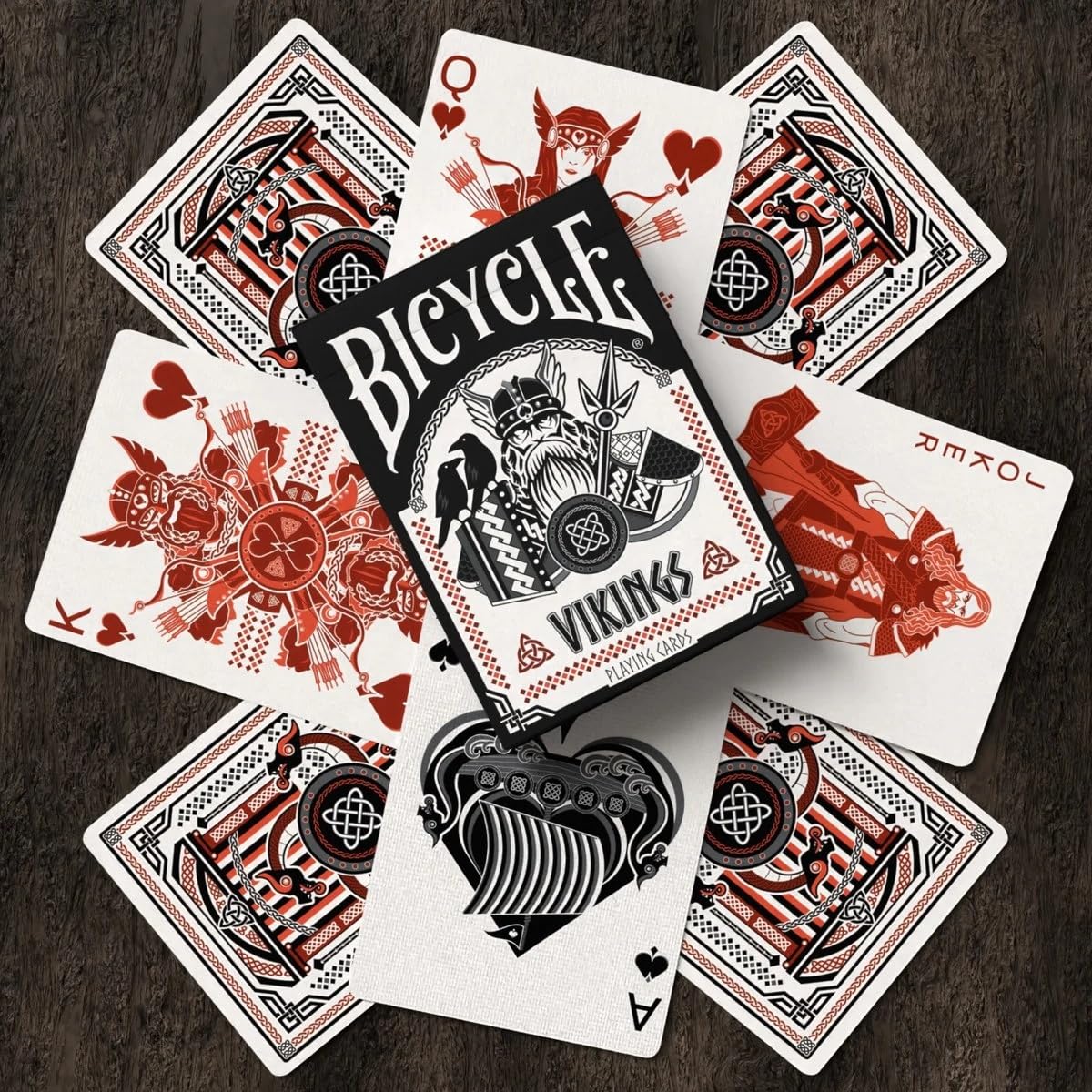 Bicycle Vikings Playing Cards Deck - Norse Mythology Inspired  enhanced Collectible Cards with Odin  Thor  and Loki Art