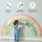 Play Platoon Sensory Wall Panel - 64x32 Rainbow Wooden Activity Board for Toddlers 1-3, Montessori Busy Board with 11 Fun Activities