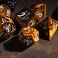 UDIXI Gemstone Dice Set D&D Tiger's Eye Stone Dice with Gift Case for Dungeons and Dragons MTG Tabletop Game