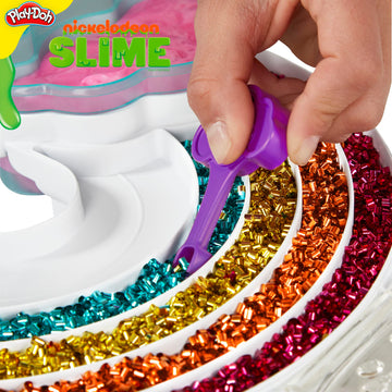 Play-Doh Nickelodeon Slime Brand Compound Rainbow Mixing Set, Pre Made With Add-In Charms, Kids Arts & Crafts Kit, Preschool Sensory Toys, Ages 4+