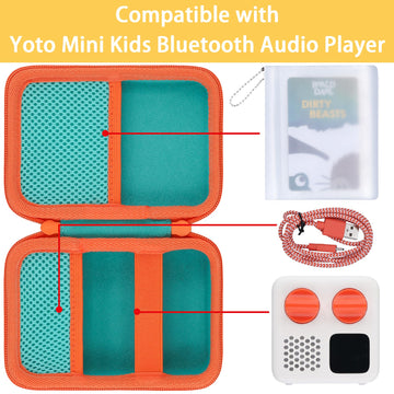 co2CREA Hard Case Compatible with Yoto Mini 2024 Edition Kids Audio Music Player Children Speaker Plays Audiobook Cards Radio an
