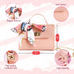 MILEILUOYUE 36Pcs Girl Wallet & Cosmetics Set, Child-Size Handbag & Mobile Phone, ABS Material, Ideal Birthday Gift for Girls 3-8 Years Old