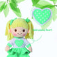 Linzy Toys, 16' Little Sweet Hearts Interactive Soft Plush Rag Doll, Embroidered Face & Removable Clothes, Educational Doll, Muñecas De Trapo Para Niña,Turquoise,90961-Turquoise