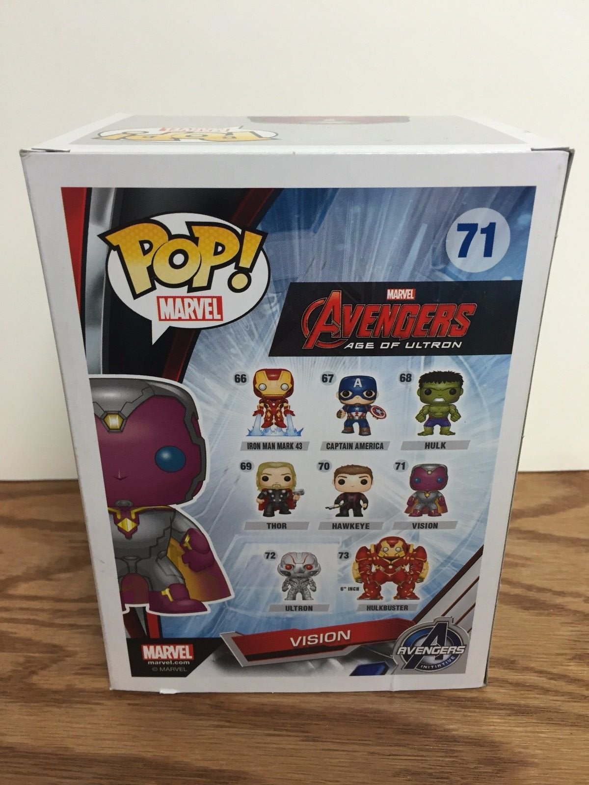 Funko Marvel Avengers Age Of Ultron Pop! Marvel Vision Exclusive 3 3/4' Vinyl Bobble Head #71 [Phasing]