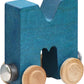 Maple Landmark NameTrains Bright Letter Car M - Wood, Blue, Model 10013B, Made in USA