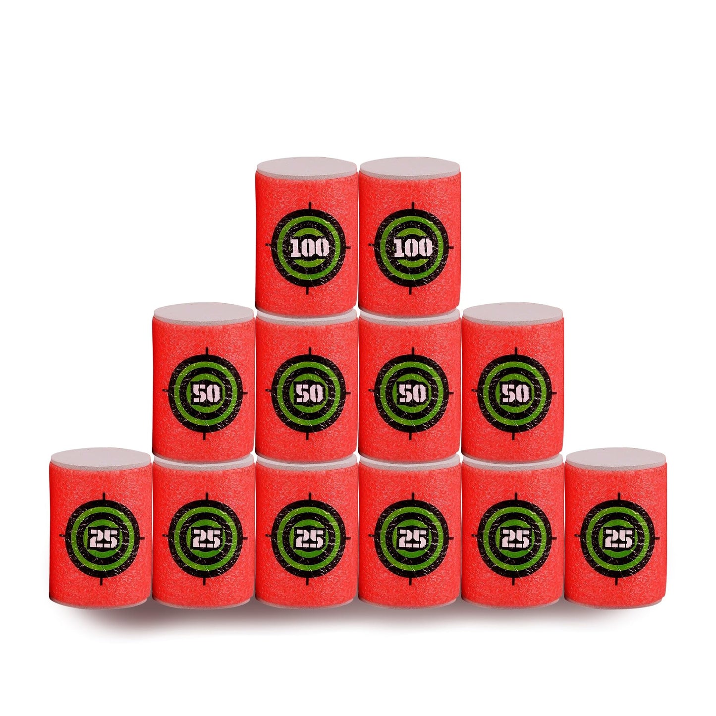 Ekind 12 Pcs Foam Can Target Compatible For Nerf Elite Series Blasters & Target Games