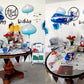 31Inch Large Airplane Blue Party Decoration Airplane Balloon Birthday Party Supplies (A Plane)